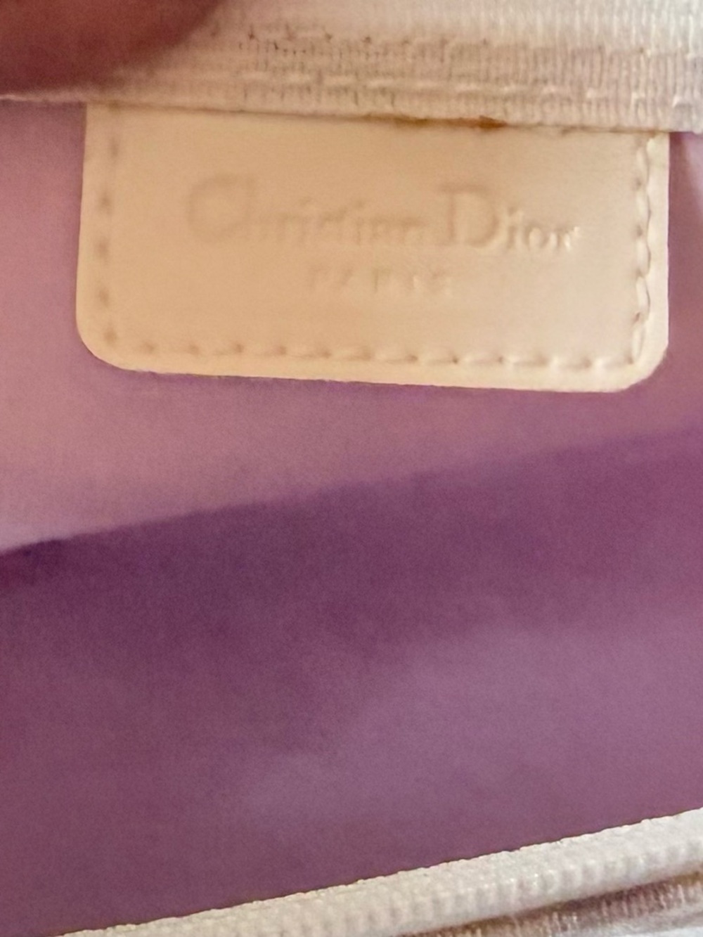 Dior Lavender and Cream Monogram Zip Pouch - Picture 8 of 11